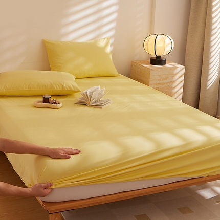 DoDo 兜兜 2025新款全棉纯棉水洗棉大床床笠【可定做尺寸】 柠檬黄