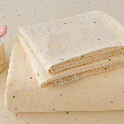 91家纺网 家纺一手货源 找家纺 （总）卡迪熊家纺 2025新款印花木m双层纱床单系列