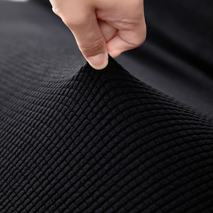 91家纺网 家纺一手货源 找家纺 逐日沙发套2025新款玉米绒沙发床套 黑色