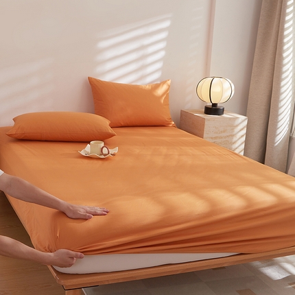 91家纺网 家纺一手货源 找家纺 DoDo 兜兜 2025新款全棉纯棉水洗棉大床床笠【可定做尺寸】 枇杷桔