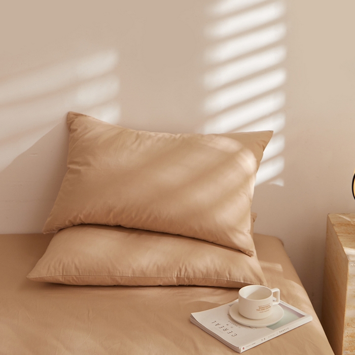 91家纺网 家纺一手货源 找家纺 DoDo 兜兜 2025新款全棉纯棉水洗棉系列单枕套【可定做尺寸】 奶咖