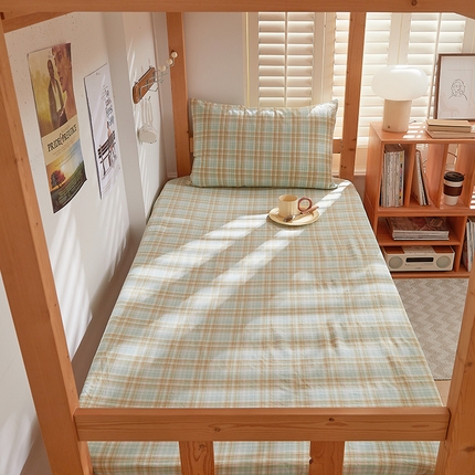 DoDo 兜兜 2025新款全棉纯棉水洗棉学生床笠【可定做尺寸】 曼达-绿