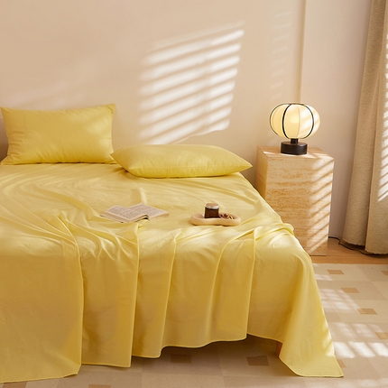 DoDo 兜兜 2026新款全棉纯棉水洗棉系列单床单【可定做尺寸】 柠檬黄