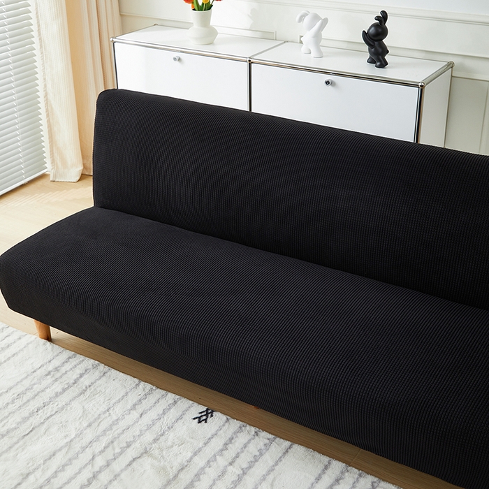 91家纺网 家纺一手货源 找家纺 逐日沙发套2025新款玉米绒沙发床套 黑色