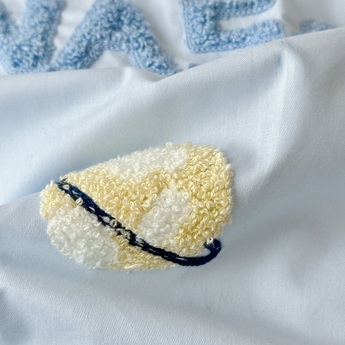 91家纺网 家纺一手货源 找家纺 锦觅 2025新款学生季全棉纯棉毛巾绣三件套奶油小清新刺绣四件套（全文件大图以及买家秀） 小宇航员