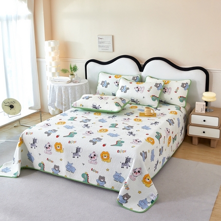 91家纺网 家纺一手货源 找家纺 （总）莎果家纺 2025新款12868双面纯棉床盖三件套