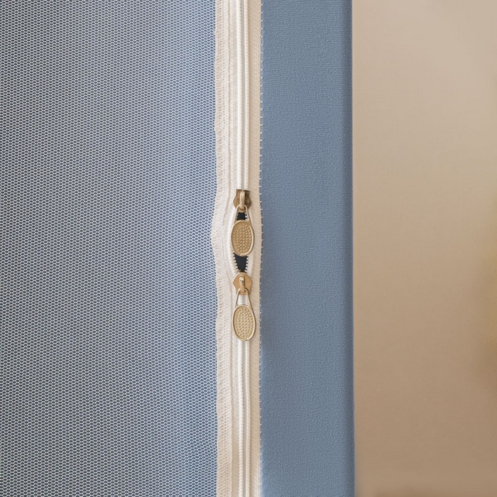 91家纺网 家纺一手货源 找家纺 （总）铭宣家居 2025新款100%物理强遮光纳米技术静电植绒环保透气床帘加密纱学生蚊帐透气面料