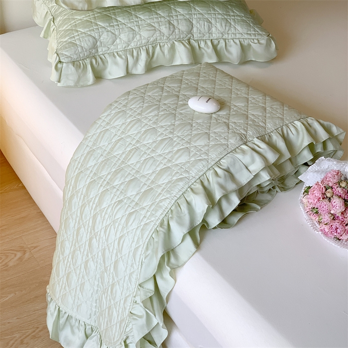 91家纺网 家纺一手货源 找家纺 优然居2023新款天丝绗缝床盖三件套