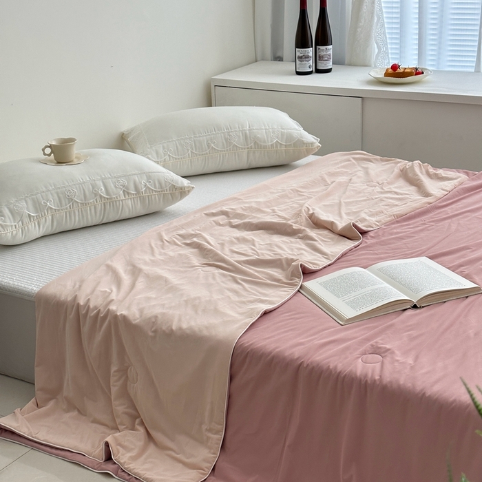 91家纺网 家纺一手货源 找家纺 （总）佰织鑫家居 2025新款科技凉感小冰芯冰皮锦氨凉感丝夏被空调被