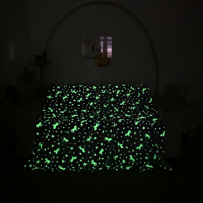 91家纺网 家纺一手货源 找家纺 梦斋家纺 2025新款夜光彩虹独角兽飞马星星法兰绒毛毯 夜光2