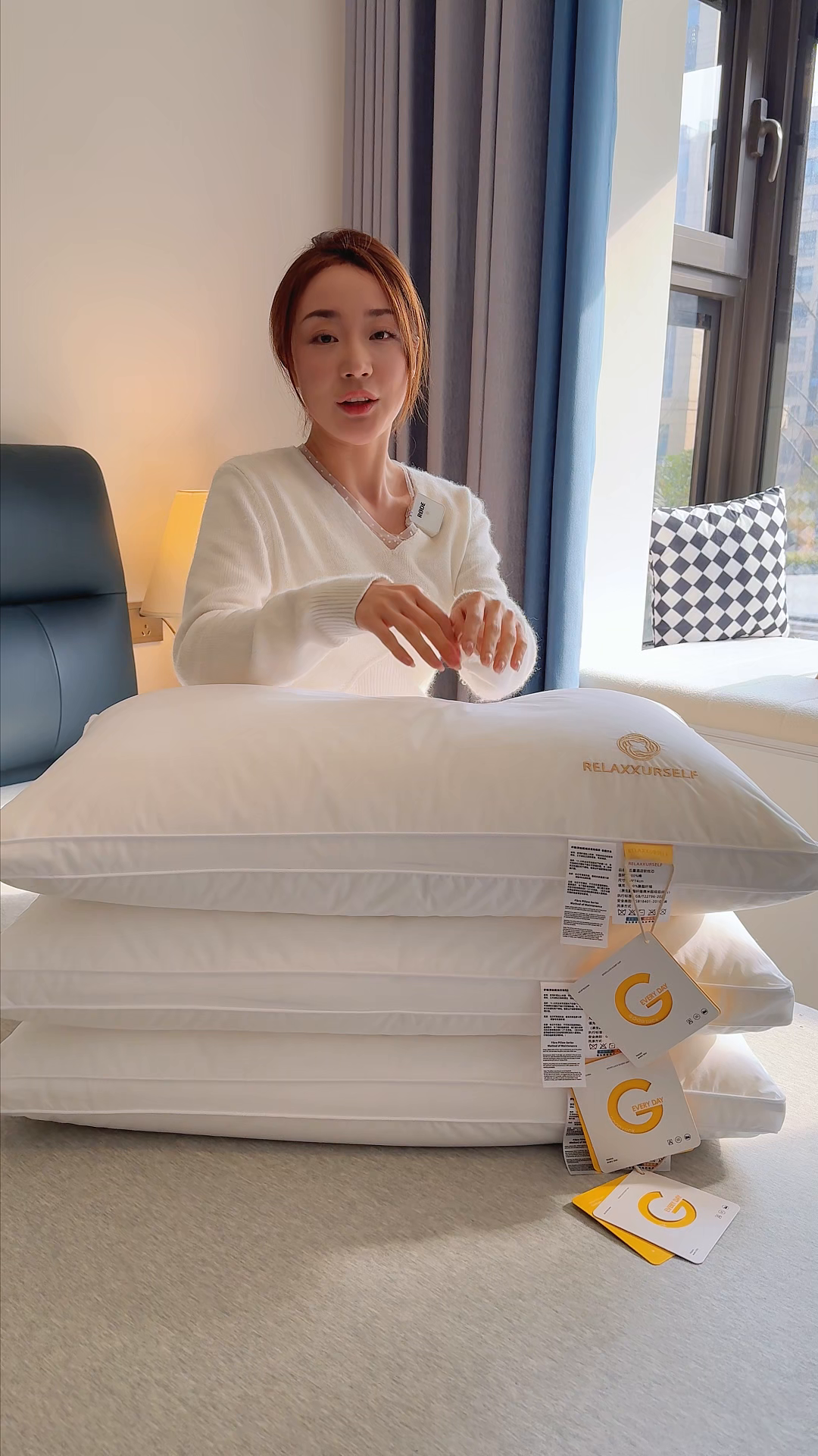 91家纺网 家纺一手货源 找家纺 微枕芯 2025春夏新款微米酒店软枕芯枕头枕芯单枕芯 立体软中枕（1200克）软硬适中 48x74cm单枕/只