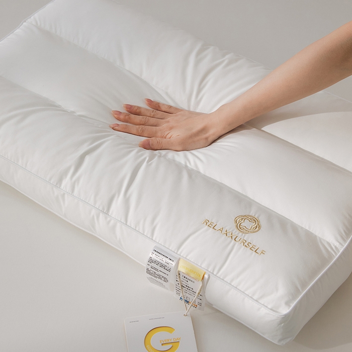 91家纺网 家纺一手货源 找家纺 微枕芯 2025春夏新款微米酒店软枕芯枕头枕芯单枕芯 定型护颈中枕（1200克）低平 48x74cm单枕/只