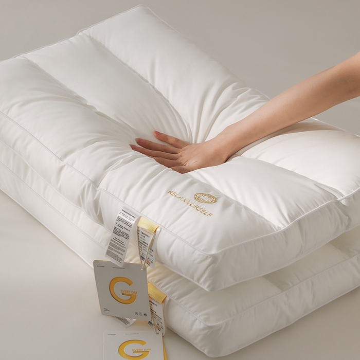 91家纺网 家纺一手货源 找家纺 微枕芯 2025春夏新款微米酒店软枕芯枕头枕芯单枕芯 定型护颈中枕（1200克）低平 48x74cm单枕/只