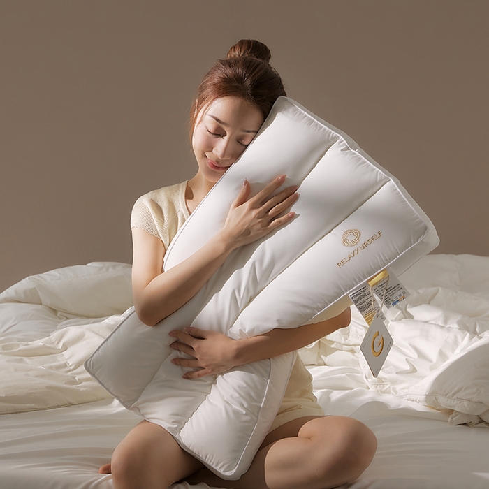 91家纺网 家纺一手货源 找家纺 微枕芯 2025春夏新款微米酒店软枕芯枕头枕芯单枕芯 定型护颈中枕（1200克）低平 48x74cm单枕/只