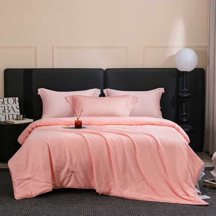 91家纺网 家纺一手货源 找家纺 蚕阿婆2025新款100%桑蚕丝被 全棉提花纯手工蚕丝被 玉色