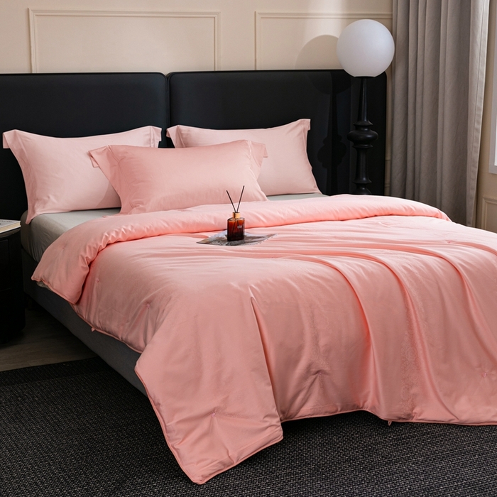 91家纺网 家纺一手货源 找家纺 蚕阿婆2025新款100%桑蚕丝被 全棉提花纯手工蚕丝被 玉色