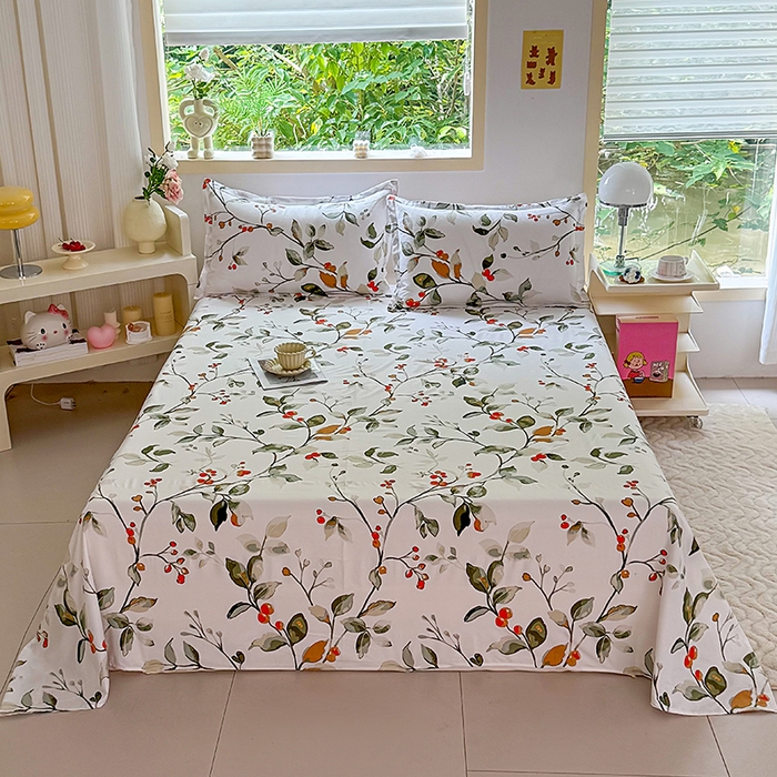 91家纺网 家纺一手货源 找家纺 （总）梵巢家纺 2025新款加厚芦荟棉床单磨毛化纤床单