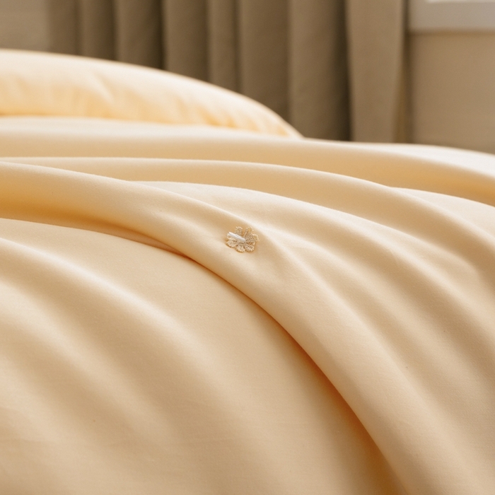 91家纺网 家纺一手货源 找家纺 蚕阿婆2025新款中国风纯棉蚕丝被 桑蚕丝春秋被冬被 香槟色