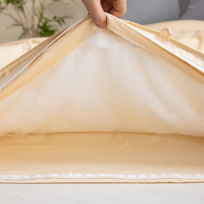 91家纺网 家纺一手货源 找家纺 蚕阿婆2025新款中国风纯棉蚕丝被 桑蚕丝春秋被冬被 香槟色