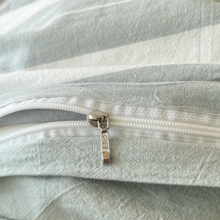 91家纺网 家纺一手货源 找家纺 菲梵家纺 2025新款7A抗菌A类全棉色织水洗棉三件套（提供7a抗菌检测报告和卖家秀） 晨光灰