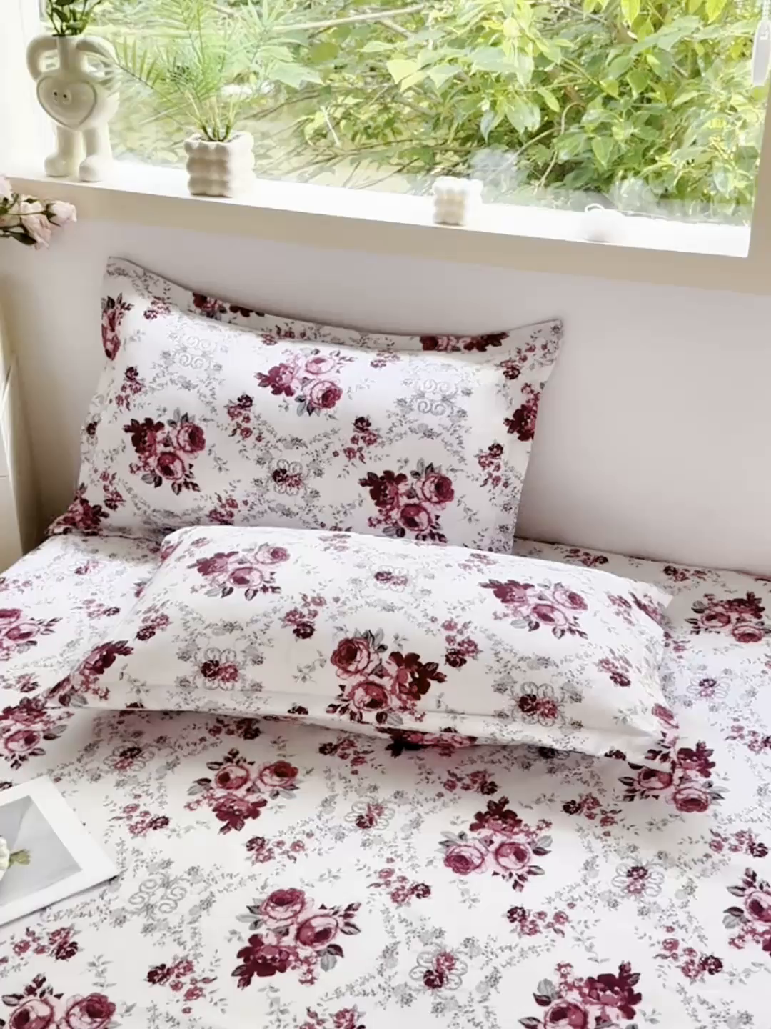 91家纺网 家纺一手货源 找家纺 梵巢 家纺芦荟棉枕套磨毛化纤枕套48*74cm 春意盎然