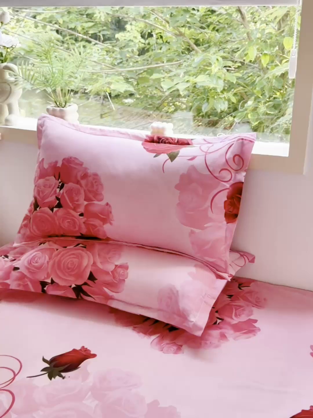 91家纺网 家纺一手货源 找家纺 梵巢 家纺芦荟棉枕套磨毛化纤枕套48*74cm 玫瑰之约