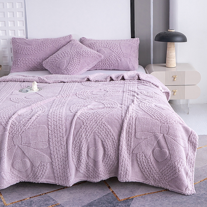 91家纺网 家纺一手货源 找家纺 （总）楼兰公主 2025春夏新款塔芙绒毛毯毯子多功能盖毯