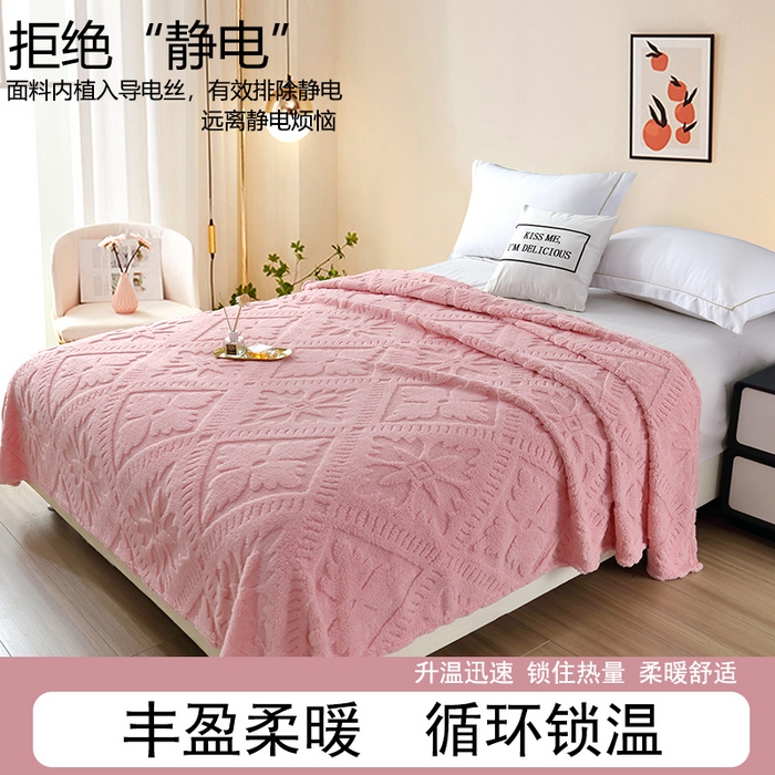 91家纺网 家纺一手货源 找家纺 （总）楼兰公主 2025春夏新款塔芙绒毛毯毯子多功能盖毯