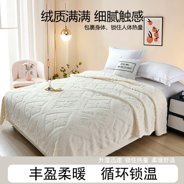 91家纺网 家纺一手货源 找家纺 （总）楼兰公主 2025春夏新款塔芙绒毛毯毯子多功能盖毯