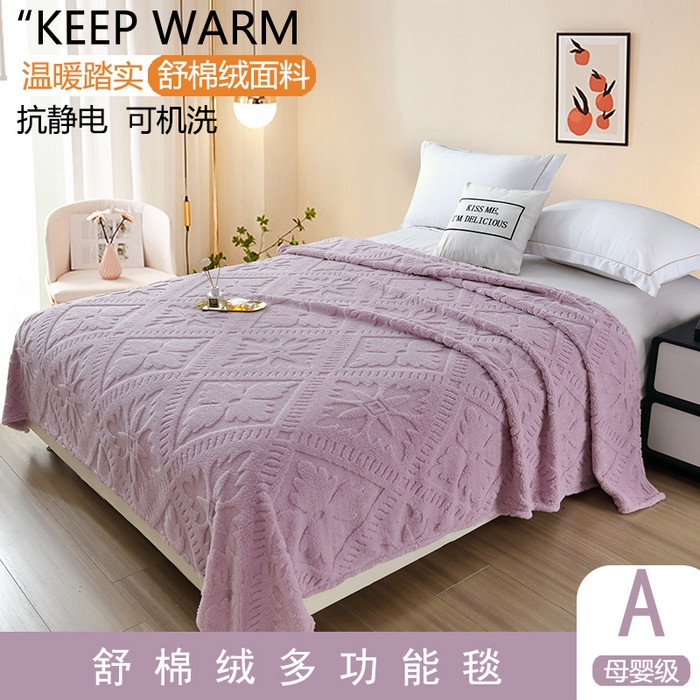 91家纺网 家纺一手货源 找家纺 （总）楼兰公主 2025春夏新款塔芙绒毛毯毯子多功能盖毯