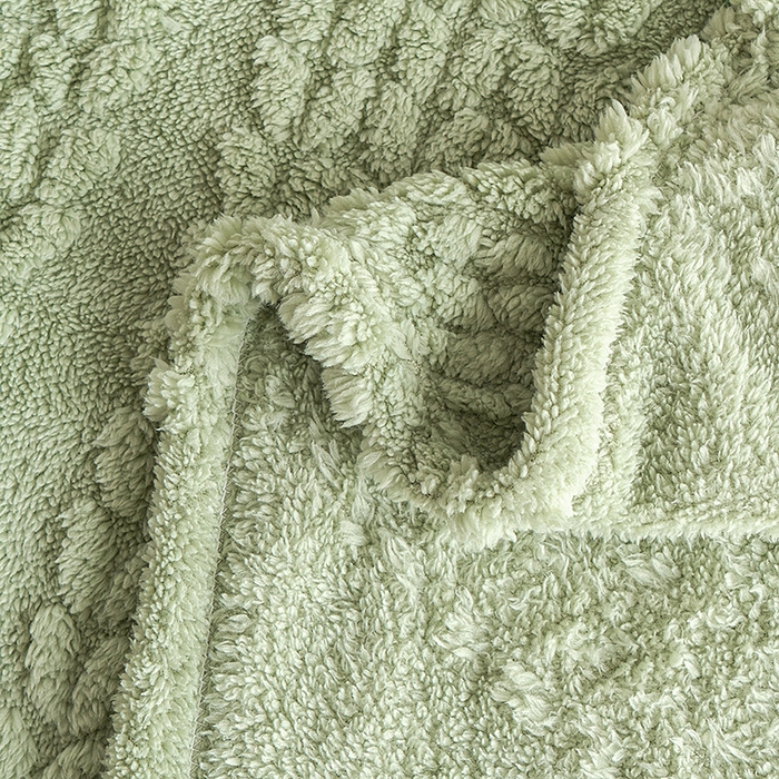 91家纺网 家纺一手货源 找家纺 楼兰公主 2025春夏新款塔芙绒毛毯毯子多功能盖毯 塔芙绒蝴蝶结-茶绿