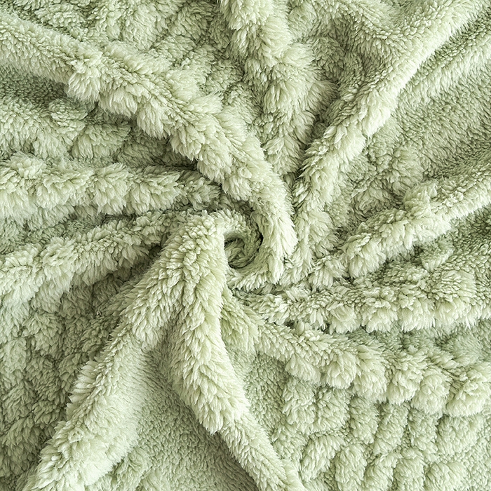 91家纺网 家纺一手货源 找家纺 楼兰公主 2025春夏新款塔芙绒毛毯毯子多功能盖毯 塔芙绒蝴蝶结-茶绿