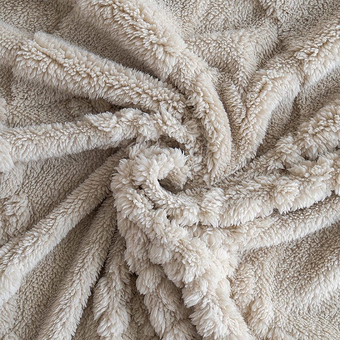 91家纺网 家纺一手货源 找家纺 楼兰公主 2025春夏新款塔芙绒毛毯毯子多功能盖毯 塔芙绒蝴蝶结-卡其