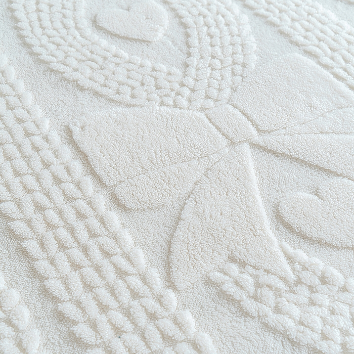 91家纺网 家纺一手货源 找家纺 楼兰公主 2025春夏新款塔芙绒毛毯毯子多功能盖毯 塔芙绒蝴蝶结-米白