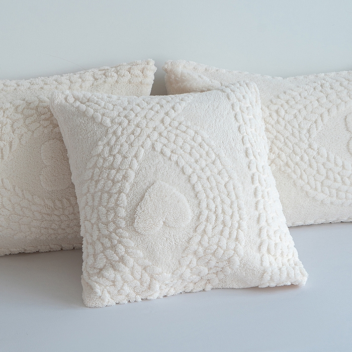 91家纺网 家纺一手货源 找家纺 楼兰公主 2025春夏新款塔芙绒毛毯毯子多功能盖毯 塔芙绒蝴蝶结-米白