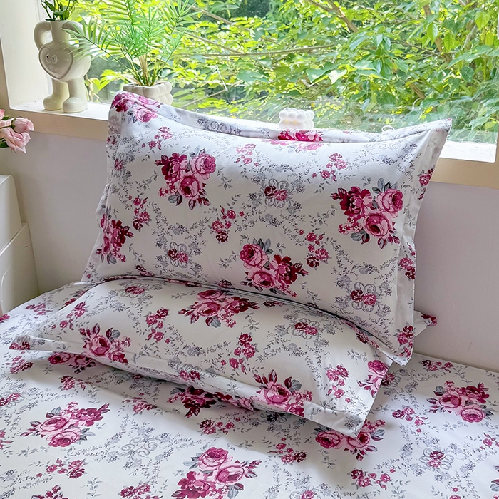 91家纺网 家纺一手货源 找家纺 梵巢家纺 2025新款加厚芦荟棉床单磨毛化纤床单 春意盎然