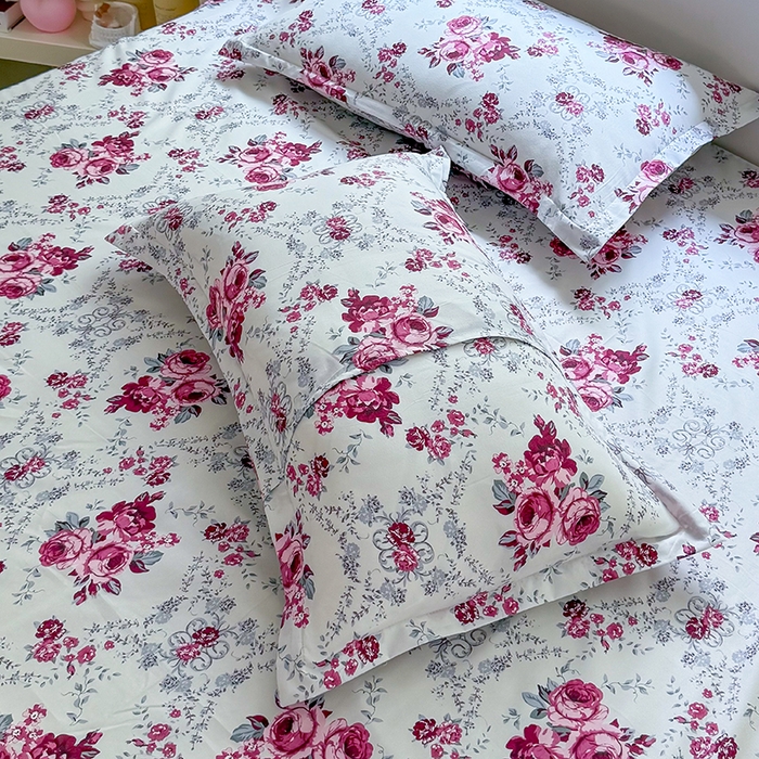 91家纺网 家纺一手货源 找家纺 梵巢家纺 2025新款加厚芦荟棉床单磨毛化纤床单 春意盎然