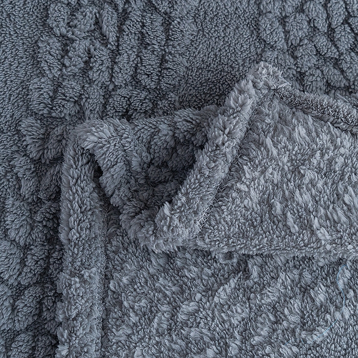 91家纺网 家纺一手货源 找家纺 楼兰公主 2025春夏新款塔芙绒毛毯毯子多功能盖毯 塔芙绒蝴蝶结-深灰
