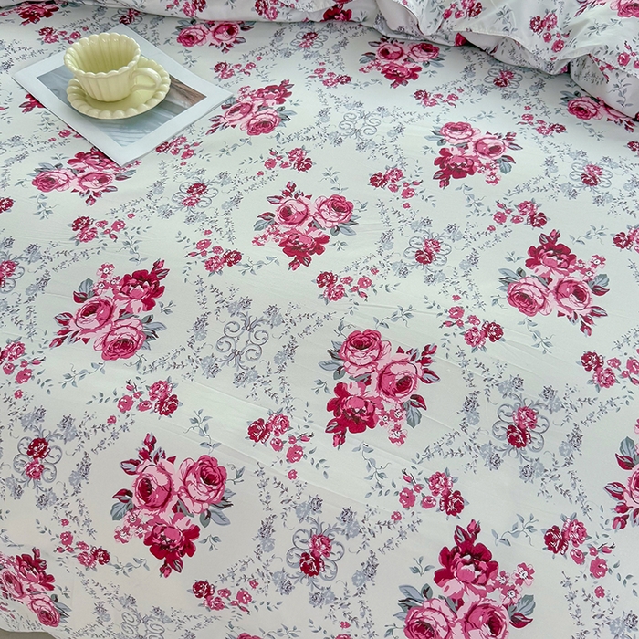 91家纺网 家纺一手货源 找家纺 梵巢家纺 芦荟棉被套，被罩化纤被套 春意盎然