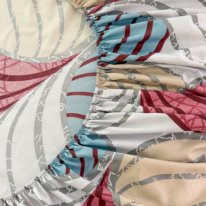 91家纺网 家纺一手货源 找家纺 梵巢家纺 2025新款芦荟棉四件套和单品印花四件套 床笠款四件套 片片梦境