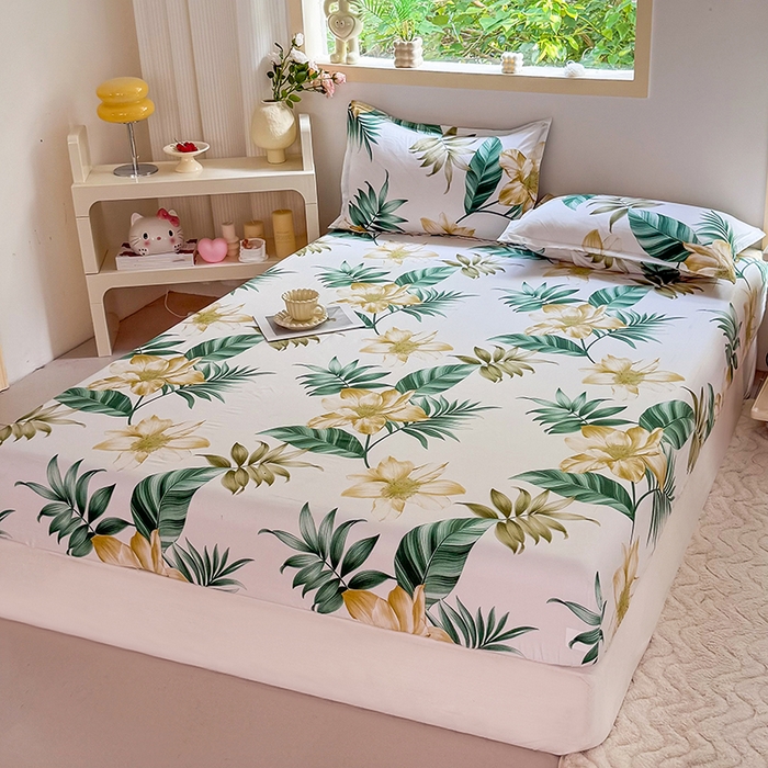 91家纺网 家纺一手货源 找家纺 梵巢家纺 2025新款芦荟棉四件套和单品印花四件套 床笠款四件套 灵感