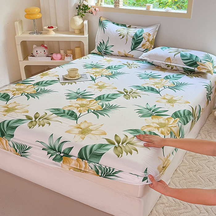 91家纺网 家纺一手货源 找家纺 梵巢家纺 2025新款芦荟棉四件套和单品印花四件套 床笠款四件套 灵感