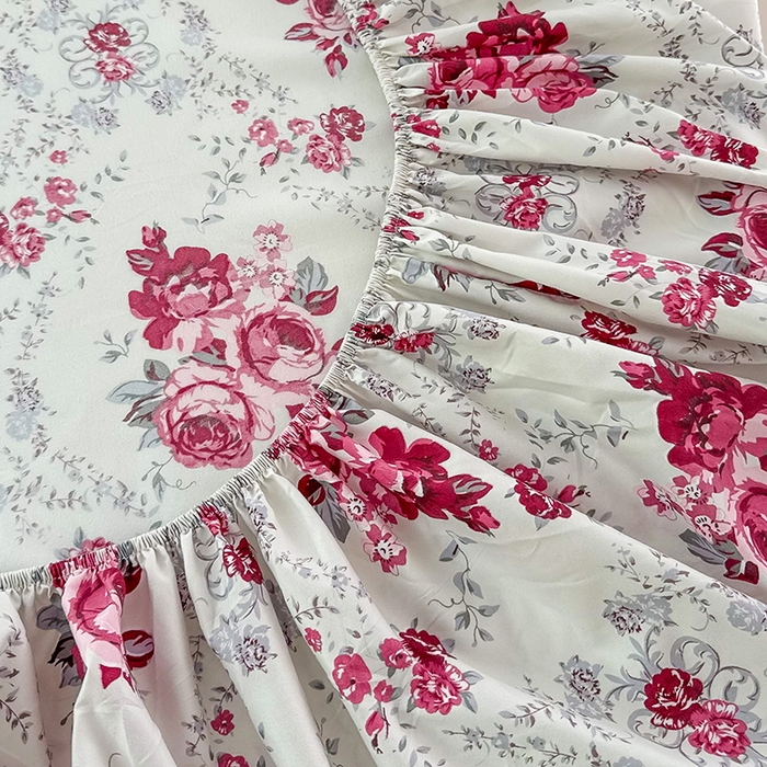 91家纺网 家纺一手货源 找家纺 梵巢家纺 2025新款芦荟棉四件套和单品印花四件套 床笠款四件套 春意盎然