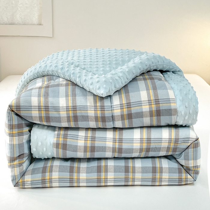 鸣升家纺 2025新款全棉豆豆被被子被芯 莫妮卡兰