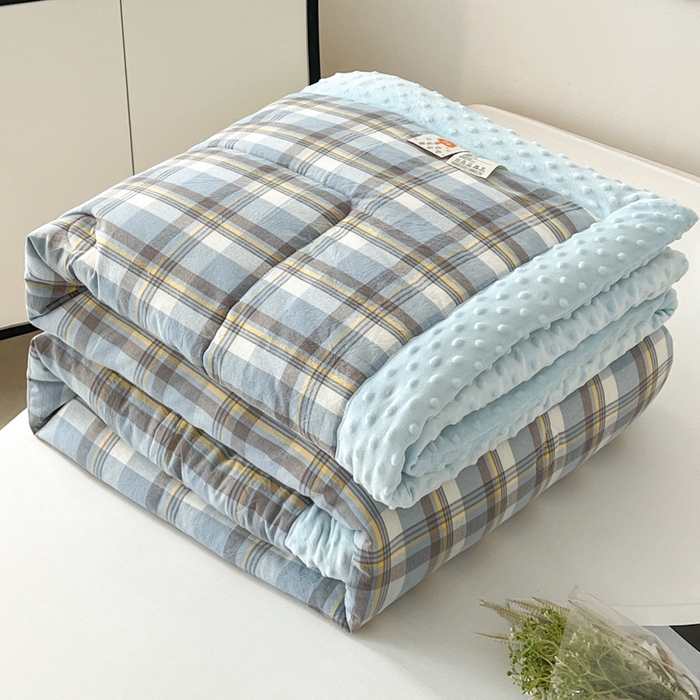 91家纺网 家纺一手货源 找家纺 鸣升家纺 2025新款全棉豆豆被被子被芯 莫妮卡兰