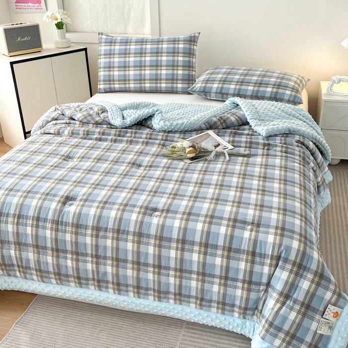 91家纺网 家纺一手货源 找家纺 鸣升家纺 2025新款全棉豆豆被被子被芯 莫妮卡兰