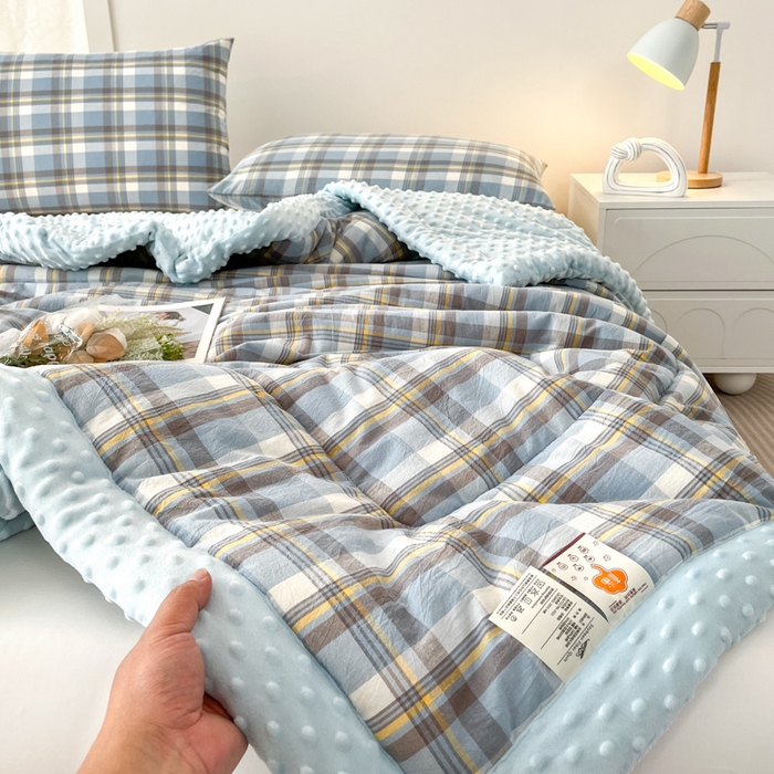 91家纺网 家纺一手货源 找家纺 鸣升家纺 2025新款全棉豆豆被被子被芯 莫妮卡兰