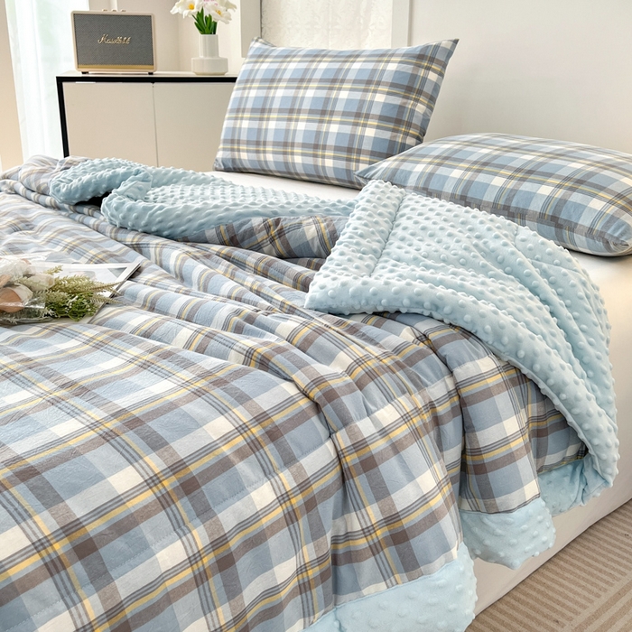 91家纺网 家纺一手货源 找家纺 鸣升家纺 2025新款全棉豆豆被被子被芯 莫妮卡兰