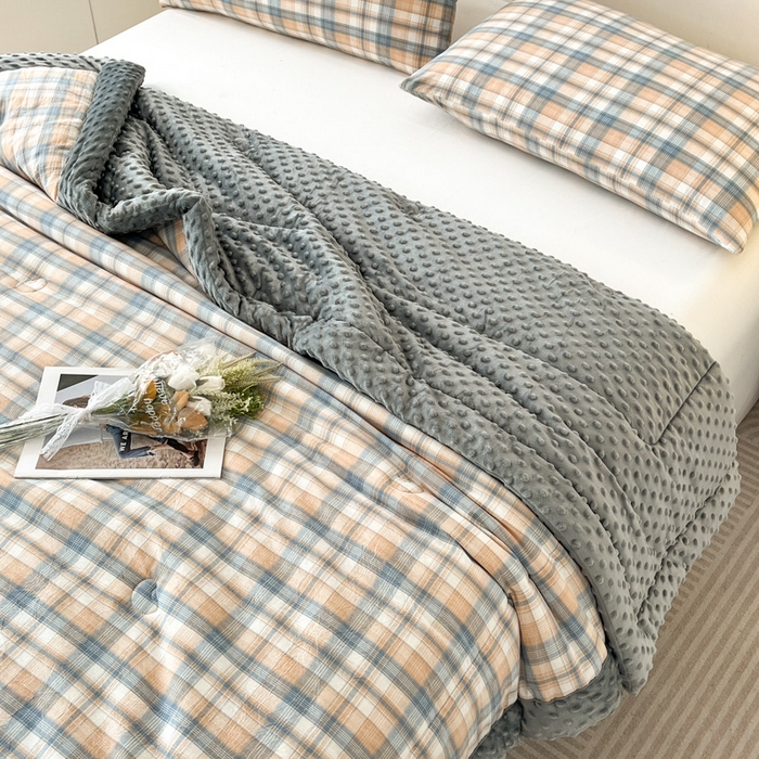 91家纺网 家纺一手货源 找家纺 鸣升家纺 2025新款全棉豆豆被被子被芯 星空米