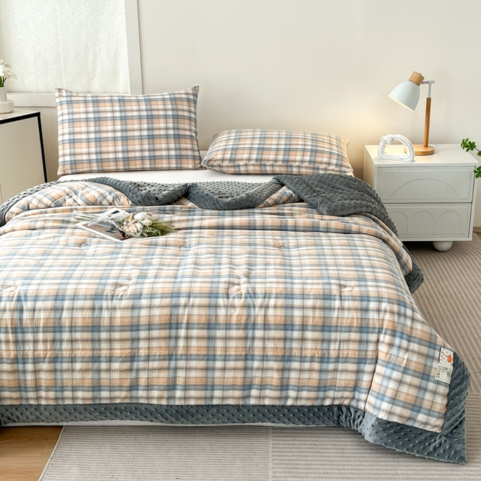 91家纺网 家纺一手货源 找家纺 鸣升家纺 2025新款全棉豆豆被被子被芯 星空米